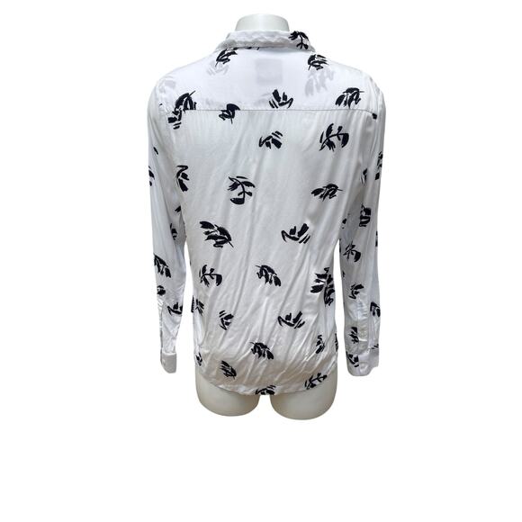 YoungLA Shirt Sz L White Black Button Up Casual Scarface Viscose Abstract - Picture 5 of 10